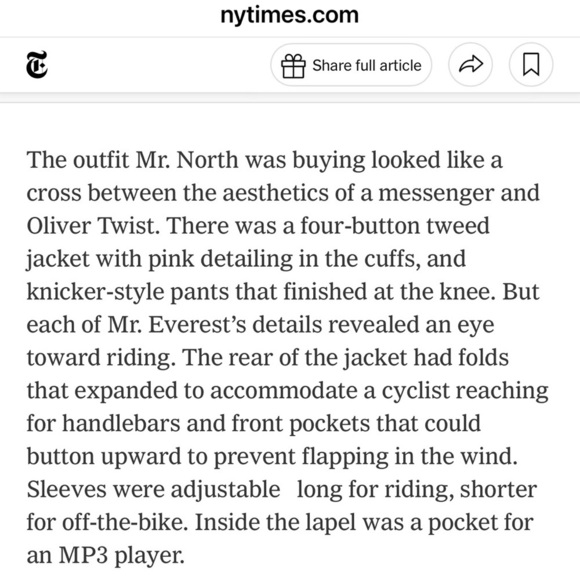 Rapha X Timothy Everest 40 NY Times featured  Cycling Blazer NEW Wool size RARE - Picture 16 of 16